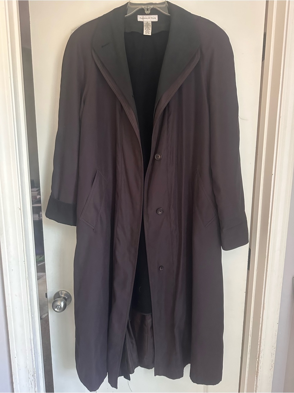 Women's purple & Black Trench Coat purple size 14 (S9)